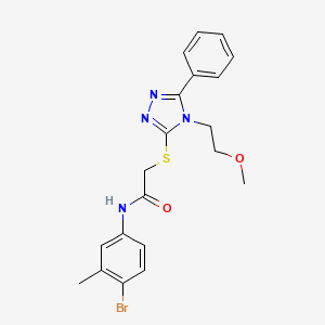 molecular formula C20H21BrN4O2S B4852366 N-(4-bromo-3-methylphenyl)-2-{[4-(2-methoxyethyl)-5-phenyl-4H-1,2,4-triazol-3-yl]thio}acetamide 