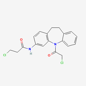 3-chloro-N-[5-(chloroacetyl)-10,11-dihydro-5H-dibenzo[b,f]azepin-3-yl]propanamide