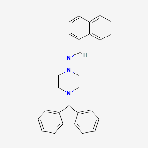 molecular formula C28H25N3 B4852441 4-(9H-fluoren-9-yl)-N-(1-naphthylmethylene)-1-piperazinamine 
