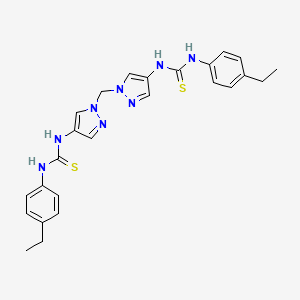 molecular formula C25H28N8S2 B4852455 N',N'''-[methylenebis(1H-pyrazole-1,4-diyl)]bis[N-(4-ethylphenyl)(thiourea)] 