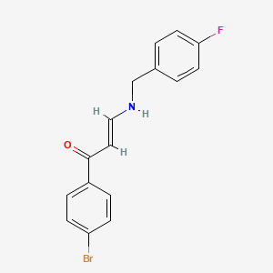 molecular formula C16H13BrFNO B4852459 1-(4-bromophenyl)-3-[(4-fluorobenzyl)amino]-2-propen-1-one 