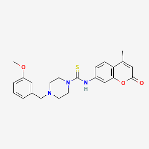 molecular formula C23H25N3O3S B4852464 4-(3-methoxybenzyl)-N-(4-methyl-2-oxo-2H-chromen-7-yl)-1-piperazinecarbothioamide 