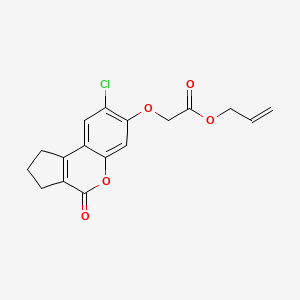 molecular formula C17H15ClO5 B4852503 allyl [(8-chloro-4-oxo-1,2,3,4-tetrahydrocyclopenta[c]chromen-7-yl)oxy]acetate 