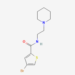 molecular formula C12H17BrN2OS B4852514 4-bromo-N-[2-(1-piperidinyl)ethyl]-2-thiophenecarboxamide 