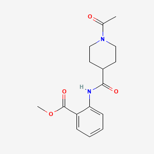 molecular formula C16H20N2O4 B4852517 methyl 2-{[(1-acetyl-4-piperidinyl)carbonyl]amino}benzoate 