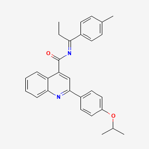 molecular formula C29H28N2O2 B4852532 2-(4-isopropoxyphenyl)-N-[1-(4-methylphenyl)propylidene]-4-quinolinecarboxamide 