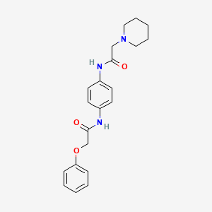 molecular formula C21H25N3O3 B4852540 2-phenoxy-N-{4-[(1-piperidinylacetyl)amino]phenyl}acetamide 