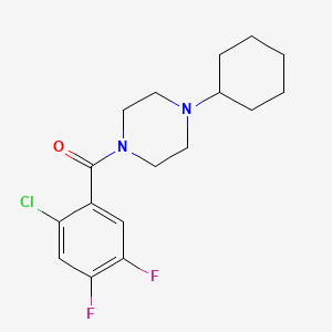 molecular formula C17H21ClF2N2O B4852562 1-(2-chloro-4,5-difluorobenzoyl)-4-cyclohexylpiperazine 