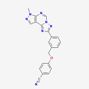 molecular formula C21H15N7O B4852575 4-{[3-(7-methyl-7H-pyrazolo[4,3-e][1,2,4]triazolo[1,5-c]pyrimidin-2-yl)benzyl]oxy}benzonitrile 