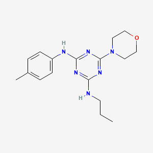 molecular formula C17H24N6O B4852578 N-(4-methylphenyl)-6-(4-morpholinyl)-N'-propyl-1,3,5-triazine-2,4-diamine 