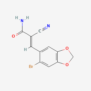 molecular formula C11H7BrN2O3 B4852584 3-(6-bromo-1,3-benzodioxol-5-yl)-2-cyanoacrylamide 