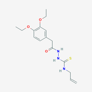 molecular formula C16H23N3O3S B4852588 N-allyl-2-[(3,4-diethoxyphenyl)acetyl]hydrazinecarbothioamide 