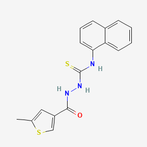 2-[(5-methyl-3-thienyl)carbonyl]-N-1-naphthylhydrazinecarbothioamide