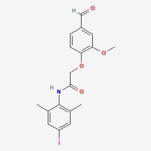 molecular formula C18H18INO4 B4852606 2-(4-formyl-2-methoxyphenoxy)-N-(4-iodo-2,6-dimethylphenyl)acetamide 