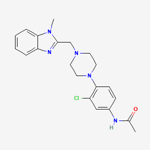 N-(3-chloro-4-{4-[(1-methyl-1H-benzimidazol-2-yl)methyl]-1-piperazinyl}phenyl)acetamide
