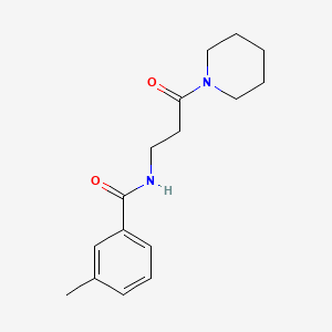 molecular formula C16H22N2O2 B4852618 3-methyl-N-[3-oxo-3-(1-piperidinyl)propyl]benzamide 