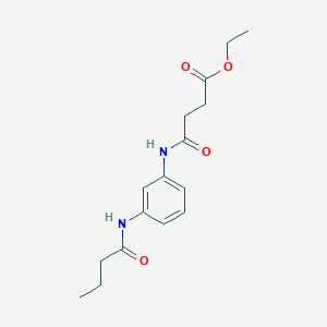 molecular formula C16H22N2O4 B4852629 ethyl 4-{[3-(butyrylamino)phenyl]amino}-4-oxobutanoate 