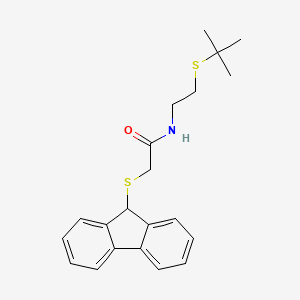 molecular formula C21H25NOS2 B4852657 N-[2-(tert-butylthio)ethyl]-2-(9H-fluoren-9-ylthio)acetamide 
