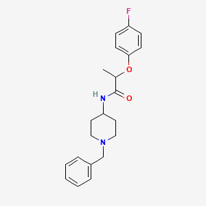 molecular formula C21H25FN2O2 B4852660 N-(1-benzyl-4-piperidinyl)-2-(4-fluorophenoxy)propanamide 