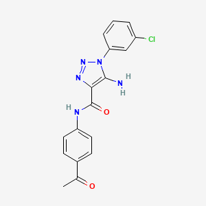 N-(4-acetylphenyl)-5-amino-1-(3-chlorophenyl)-1H-1,2,3-triazole-4-carboxamide