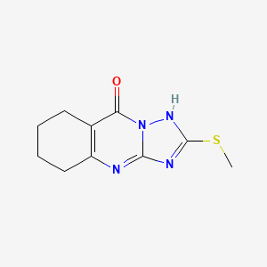 molecular formula C10H12N4OS B4852712 2-(methylthio)-5,6,7,8-tetrahydro[1,2,4]triazolo[5,1-b]quinazolin-9(4H)-one 