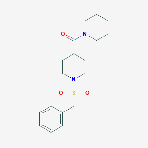 molecular formula C19H28N2O3S B4852731 1-[(2-methylbenzyl)sulfonyl]-4-(1-piperidinylcarbonyl)piperidine 