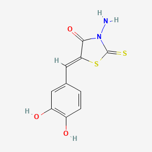 3-amino-5-(3,4-dihydroxybenzylidene)-2-thioxo-1,3-thiazolidin-4-one