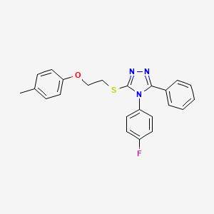molecular formula C23H20FN3OS B4852741 4-(4-fluorophenyl)-3-{[2-(4-methylphenoxy)ethyl]thio}-5-phenyl-4H-1,2,4-triazole 