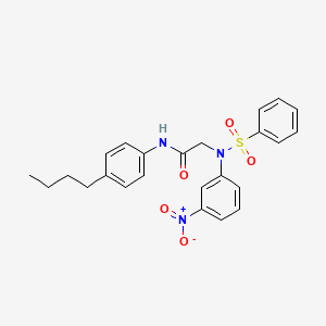 molecular formula C24H25N3O5S B4852749 N~1~-(4-butylphenyl)-N~2~-(3-nitrophenyl)-N~2~-(phenylsulfonyl)glycinamide 