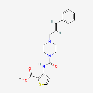 molecular formula C20H23N3O3S B4852762 methyl 3-({[4-(3-phenyl-2-propen-1-yl)-1-piperazinyl]carbonyl}amino)-2-thiophenecarboxylate 