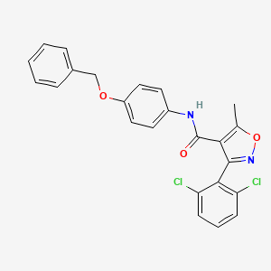 molecular formula C24H18Cl2N2O3 B4852768 N-[4-(benzyloxy)phenyl]-3-(2,6-dichlorophenyl)-5-methyl-4-isoxazolecarboxamide 