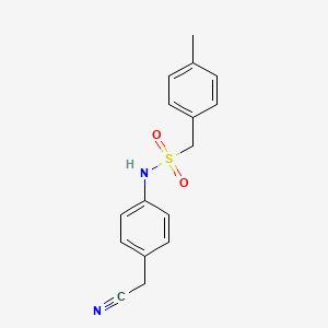 molecular formula C16H16N2O2S B4852776 N-[4-(cyanomethyl)phenyl]-1-(4-methylphenyl)methanesulfonamide 