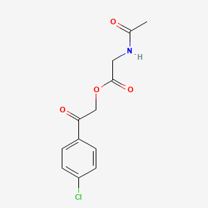 molecular formula C12H12ClNO4 B4852784 2-(4-chlorophenyl)-2-oxoethyl N-acetylglycinate 