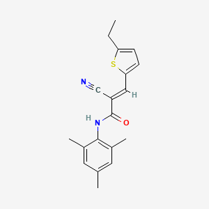molecular formula C19H20N2OS B4852794 2-cyano-3-(5-ethyl-2-thienyl)-N-mesitylacrylamide 
