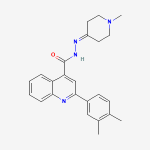 molecular formula C24H26N4O B4852805 2-(3,4-dimethylphenyl)-N'-(1-methyl-4-piperidinylidene)-4-quinolinecarbohydrazide 