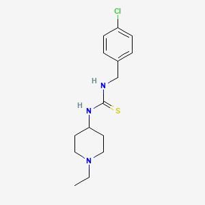 molecular formula C15H22ClN3S B4852818 N-(4-chlorobenzyl)-N'-(1-ethyl-4-piperidinyl)thiourea 