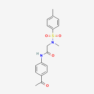 molecular formula C18H20N2O4S B4852839 N~1~-(4-acetylphenyl)-N~2~-methyl-N~2~-[(4-methylphenyl)sulfonyl]glycinamide 