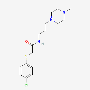 molecular formula C16H24ClN3OS B4852844 2-[(4-chlorophenyl)thio]-N-[3-(4-methyl-1-piperazinyl)propyl]acetamide 