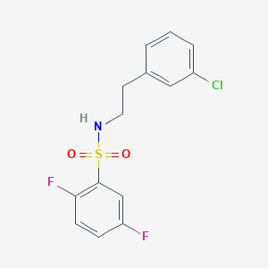 molecular formula C14H12ClF2NO2S B4852850 N-[2-(3-chlorophenyl)ethyl]-2,5-difluorobenzenesulfonamide 