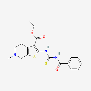 ethyl 2-{[(benzoylamino)carbonothioyl]amino}-6-methyl-4,5,6,7-tetrahydrothieno[2,3-c]pyridine-3-carboxylate