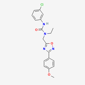 molecular formula C19H19ClN4O3 B4852870 N'-(3-chlorophenyl)-N-ethyl-N-{[3-(4-methoxyphenyl)-1,2,4-oxadiazol-5-yl]methyl}urea 