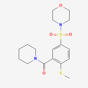 molecular formula C17H24N2O4S2 B4852872 4-{[4-(methylthio)-3-(1-piperidinylcarbonyl)phenyl]sulfonyl}morpholine 