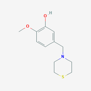 2-methoxy-5-(4-thiomorpholinylmethyl)phenol