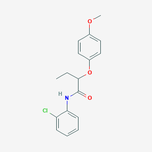 molecular formula C17H18ClNO3 B4852911 N-(2-chlorophenyl)-2-(4-methoxyphenoxy)butanamide 