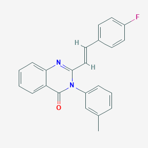 molecular formula C23H17FN2O B485292 2-[(E)-2-(4-fluorophenyl)ethenyl]-3-(3-methylphenyl)quinazolin-4(3H)-one CAS No. 388618-11-9