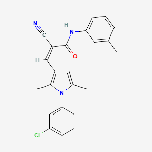 molecular formula C23H20ClN3O B4852930 3-[1-(3-chlorophenyl)-2,5-dimethyl-1H-pyrrol-3-yl]-2-cyano-N-(3-methylphenyl)acrylamide 