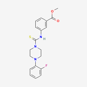 molecular formula C19H20FN3O2S B4852938 methyl 3-({[4-(2-fluorophenyl)-1-piperazinyl]carbonothioyl}amino)benzoate 