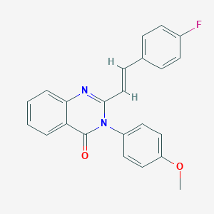 molecular formula C23H17FN2O2 B485294 2-[2-(4-fluorophenyl)vinyl]-3-(4-methoxyphenyl)-4(3H)-quinazolinone CAS No. 499141-70-7