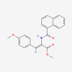 molecular formula C22H19NO4 B4852941 methyl 3-(4-methoxyphenyl)-2-(1-naphthoylamino)acrylate 