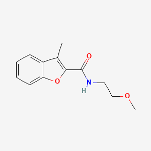 molecular formula C13H15NO3 B4852975 N-(2-methoxyethyl)-3-methyl-1-benzofuran-2-carboxamide 